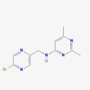 B2615493 N-[(5-bromopyrazin-2-yl)methyl]-2,6-dimethylpyrimidin-4-amine CAS No. 2094399-61-6