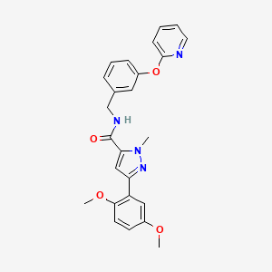 3-(2,5-dimethoxyphenyl)-1-methyl-N-(3-(pyridin-2-yloxy)benzyl)-1H-pyrazole-5-carboxamide