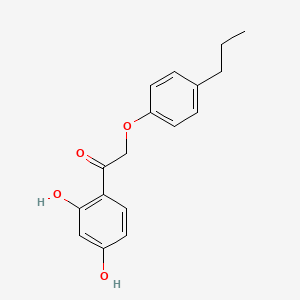 molecular formula C17H18O4 B2615500 1-(2,4-Dihydroxyphenyl)-2-(4-propylphenoxy)ethanone CAS No. 201284-81-3