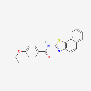 molecular formula C21H18N2O2S B2615540 4-isopropoxy-N-(naphtho[2,1-d]thiazol-2-yl)benzamide CAS No. 684232-40-4