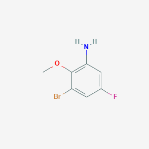 molecular formula C7H7BrFNO B2615545 3-溴-5-氟-2-甲氧基苯胺 CAS No. 1096884-89-7