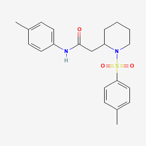 molecular formula C21H26N2O3S B2615552 N-(p-tolyl)-2-(1-tosylpiperidin-2-yl)acetamide CAS No. 941990-10-9