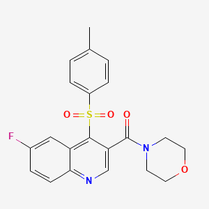 molecular formula C21H19FN2O4S B2615556 (6-Fluoro-4-tosylquinolin-3-yl)(morpholino)methanone CAS No. 1111014-67-5
