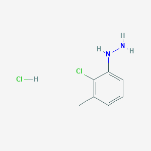 molecular formula C7H10Cl2N2 B2615560 (2-Chloro-3-methylphenyl)hydrazine hydrochloride CAS No. 2089378-57-2