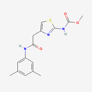 molecular formula C15H17N3O3S B2615568 Methyl (4-(2-((3,5-dimethylphenyl)amino)-2-oxoethyl)thiazol-2-yl)carbamate CAS No. 953136-16-8