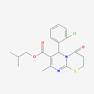 2-methylpropyl 6-(2-chlorophenyl)-8-methyl-4-oxo-2H,3H,4H,6H-pyrimido[2,1-b][1,3]thiazine-7-carboxylate