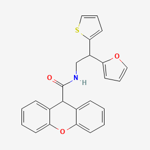 molecular formula C24H19NO3S B2615577 N-[2-(呋喃-2-基)-2-(噻吩-2-基)乙基]-9H-xanthen-9-carboxamide CAS No. 2097935-61-8