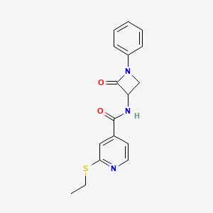 2-(ethylsulfanyl)-N-(2-oxo-1-phenylazetidin-3-yl)pyridine-4-carboxamide