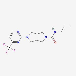 N-Prop-2-enyl-2-[4-(trifluoromethyl)pyrimidin-2-yl]-1,3,3a,4,6,6a-hexahydropyrrolo[3,4-c]pyrrole-5-carboxamide