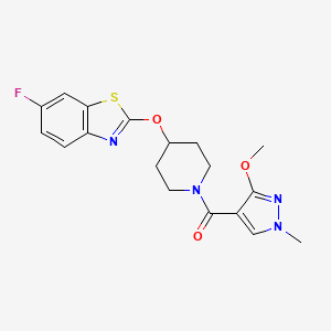 (4-((6-fluorobenzo[d]thiazol-2-yl)oxy)piperidin-1-yl)(3-methoxy-1-methyl-1H-pyrazol-4-yl)methanone