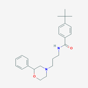 molecular formula C24H32N2O2 B2615623 4-(叔丁基)-N-(3-(2-苯基吗啉)丙基)苯甲酰胺 CAS No. 953970-85-9