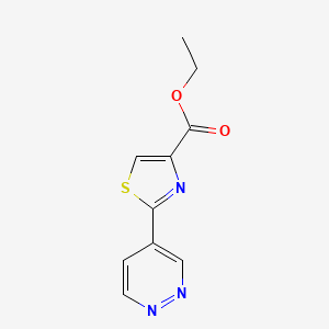 molecular formula C10H9N3O2S B2615627 Ethyl 2-(pyridazin-4-yl)thiazole-4-carboxylate CAS No. 955399-62-9