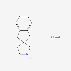molecular formula C12H16ClN B2615638 1,3-Dihydrospiro[indene-2,3'-pyrrolidine] hydrochloride CAS No. 2097996-29-5