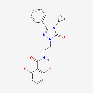 N-[2-(4-cyclopropyl-5-oxo-3-phenyl-4,5-dihydro-1H-1,2,4-triazol-1-yl)ethyl]-2,6-difluorobenzamide