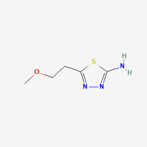 molecular formula C5H9N3OS B2615643 5-(2-Methoxyethyl)-1,3,4-thiadiazol-2-amine CAS No. 15884-90-9
