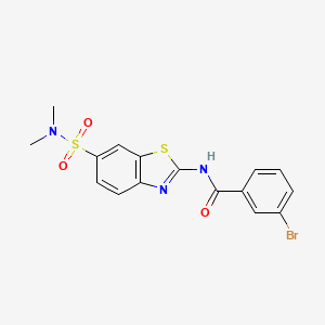 molecular formula C16H14BrN3O3S2 B2615644 3-bromo-N-[6-(dimethylsulfamoyl)-1,3-benzothiazol-2-yl]benzamide CAS No. 923678-78-8