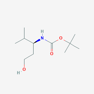 molecular formula C11H23NO3 B2615658 [(S)-1-(2-Hydroxyethyl)-2-methylpropyl]carbamic acid tert-butyl ester CAS No. 179412-80-7