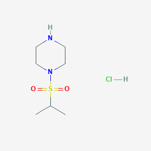 molecular formula C7H17ClN2O2S B2615662 1-(Isopropylsulfonyl)piperazine hydrochloride CAS No. 1062059-60-2; 534615-34-4