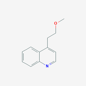 molecular formula C12H13NO B2615667 Quinoline, 4-(2-methoxyethyl)- CAS No. 1309579-41-6