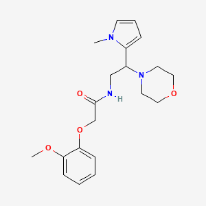 molecular formula C20H27N3O4 B2615671 2-(2-甲氧基苯氧基)-N-(2-(1-甲基-1H-吡咯-2-基)-2-吗啉基乙基)乙酰胺 CAS No. 1049365-53-8