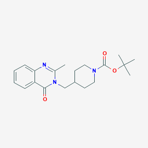 molecular formula C20H27N3O3 B2615675 Tert-butyl 4-[(2-methyl-4-oxoquinazolin-3-yl)methyl]piperidine-1-carboxylate CAS No. 2380188-53-2