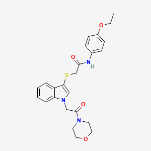 molecular formula C24H27N3O4S B2615692 N-(4-ethoxyphenyl)-2-((1-(2-morpholino-2-oxoethyl)-1H-indol-3-yl)thio)acetamide CAS No. 878053-41-9