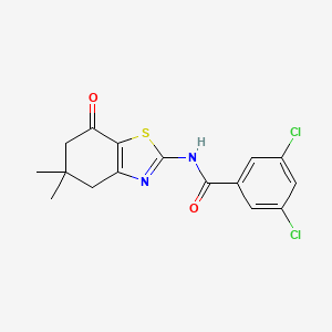 3,5-dichloro-N-(5,5-dimethyl-7-oxo-4,5,6,7-tetrahydro-1,3-benzothiazol-2-yl)benzamide