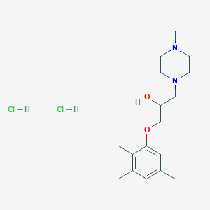 molecular formula C17H30Cl2N2O2 B2615695 1-(4-Methylpiperazin-1-yl)-3-(2,3,5-trimethylphenoxy)propan-2-ol dihydrochloride CAS No. 1215603-24-9