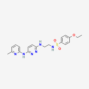 molecular formula C20H24N6O3S B2615700 4-ethoxy-N-(2-((6-((6-methylpyridin-2-yl)amino)pyridazin-3-yl)amino)ethyl)benzenesulfonamide CAS No. 1021114-49-7