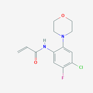molecular formula C13H14ClFN2O2 B2615706 N-(4-Chloro-5-fluoro-2-morpholin-4-ylphenyl)prop-2-enamide CAS No. 2361732-58-1