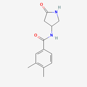 molecular formula C13H16N2O2 B2615710 3,4-dimethyl-N-(5-oxopyrrolidin-3-yl)benzamide CAS No. 1351620-99-9