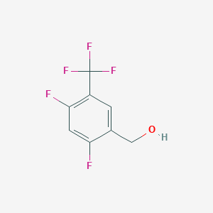 molecular formula C8H5F5O B2615715 2,4-Difluoro-5-(trifluoromethyl)benzyl alcohol CAS No. 1936257-01-0