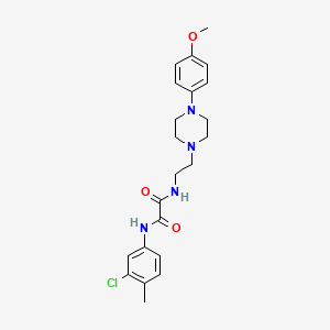 molecular formula C22H27ClN4O3 B2615718 N1-(3-chloro-4-methylphenyl)-N2-(2-(4-(4-methoxyphenyl)piperazin-1-yl)ethyl)oxalamide CAS No. 1049418-50-9