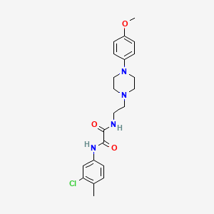 molecular formula C22H27ClN4O3 B2615718 N1-(3-氯-4-甲基苯基)-N2-(2-(4-(4-甲氧基苯基)哌嗪-1-基)乙基)草酰胺 CAS No. 1049418-50-9