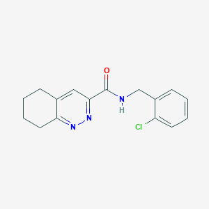 molecular formula C16H16ClN3O B2615723 N-[(2-Chlorophenyl)methyl]-5,6,7,8-tetrahydrocinnoline-3-carboxamide CAS No. 2415566-49-1