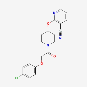 2-((1-(2-(4-Chlorophenoxy)acetyl)piperidin-4-yl)oxy)nicotinonitrile