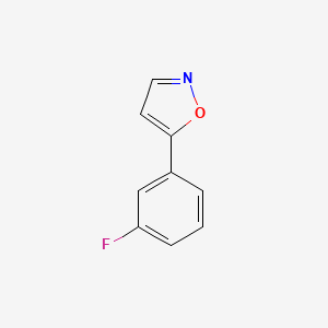 molecular formula C9H6FNO B2615736 5-(3-氟苯基)异恶唑 CAS No. 387358-55-6