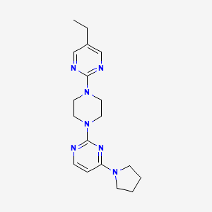 molecular formula C18H25N7 B2615737 2-[4-(5-Ethylpyrimidin-2-yl)piperazin-1-yl]-4-(pyrrolidin-1-yl)pyrimidine CAS No. 2415583-52-5