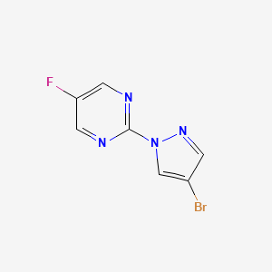 molecular formula C7H4BrFN4 B2615738 2-(4-溴-1H-吡唑-1-基)-5-氟嘧啶 CAS No. 1565728-41-7