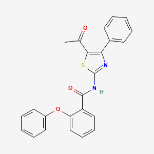 molecular formula C24H18N2O3S B2615740 N-(5-乙酰-4-苯基-1,3-噻唑-2-基)-2-苯氧基苯甲酰胺 CAS No. 328539-74-8