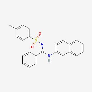 molecular formula C24H20N2O2S B2615752 N'-(4-methylphenyl)sulfonyl-N-naphthalen-2-ylbenzenecarboximidamide CAS No. 301195-01-7