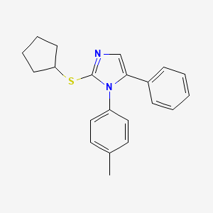 2-(cyclopentylthio)-5-phenyl-1-(p-tolyl)-1H-imidazole