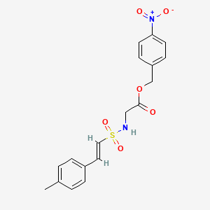(4-nitrophenyl)methyl 2-[[(E)-2-(4-methylphenyl)ethenyl]sulfonylamino]acetate