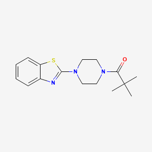 molecular formula C16H21N3OS B2615776 1-(4-(Benzo[d]thiazol-2-yl)piperazin-1-yl)-2,2-dimethylpropan-1-one CAS No. 681155-89-5