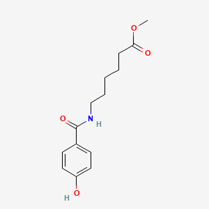 molecular formula C14H19NO4 B2615777 6-[(4-羟基苯基)甲酰胺基]己酸甲酯 CAS No. 405096-12-0