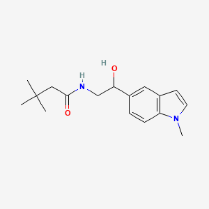 N-(2-hydroxy-2-(1-methyl-1H-indol-5-yl)ethyl)-3,3-dimethylbutanamide