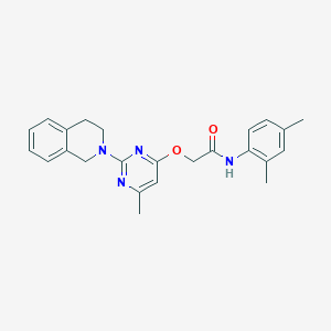 molecular formula C24H26N4O2 B2615780 2-{[2-(3,4-二氢异喹啉-2(1H)-基)-6-甲基嘧啶-4-基]氧基}-N-(2,4-二甲苯基)乙酰胺 CAS No. 1251710-44-7