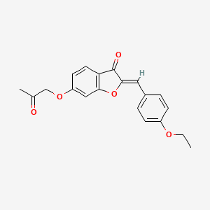molecular formula C20H18O5 B2615782 (Z)-2-(4-ethoxybenzylidene)-6-(2-oxopropoxy)benzofuran-3(2H)-one CAS No. 879807-27-9