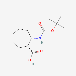 B2615790 (1R,2S)-Boc-2-aminocyclo-heptanecarboxylic acid CAS No. 1212407-62-9; 1335031-78-1