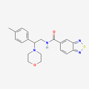 molecular formula C20H22N4O2S B2615793 N-(2-morpholino-2-(p-tolyl)ethyl)benzo[c][1,2,5]thiadiazole-5-carboxamide CAS No. 1323326-31-3